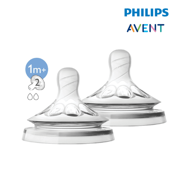 Philips Avent Natural Teat 2.0 Slow Flow 1M+2H - 2pcs/pack