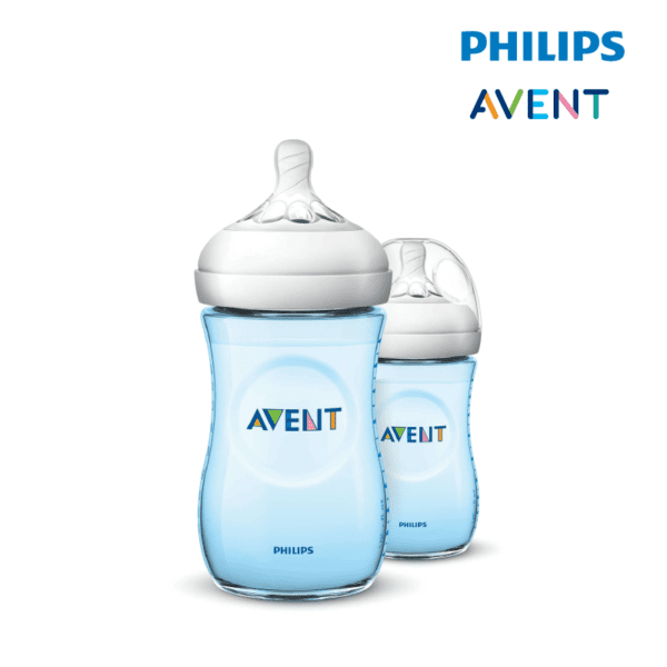 Philips Avent Natural Bottle (BLUE) 9OZ/260ML -Natural 2.0 (Twin Pack)