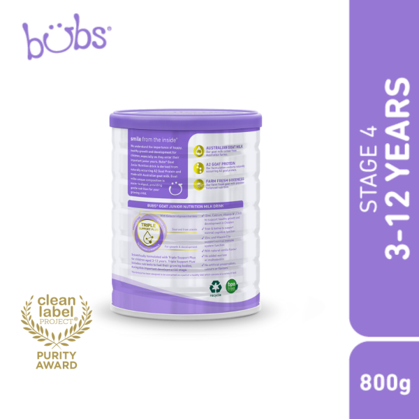 Bubs Goat Junior Nutrition S4, easy digest baby milk, baby formula goat milk, baby formula expert goat milk, formula milk with probiotics, best baby formula goat milk, australia goat milk