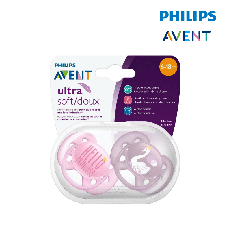 33322302 Philips Avent Ultra Soft 6 18m GIRL Deco Hel Swan packaging 02