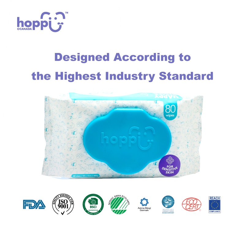 HB023 Hoppi Wet Wipes 80 Sheets 3in 1 Bundle Pack with Blue Cap06