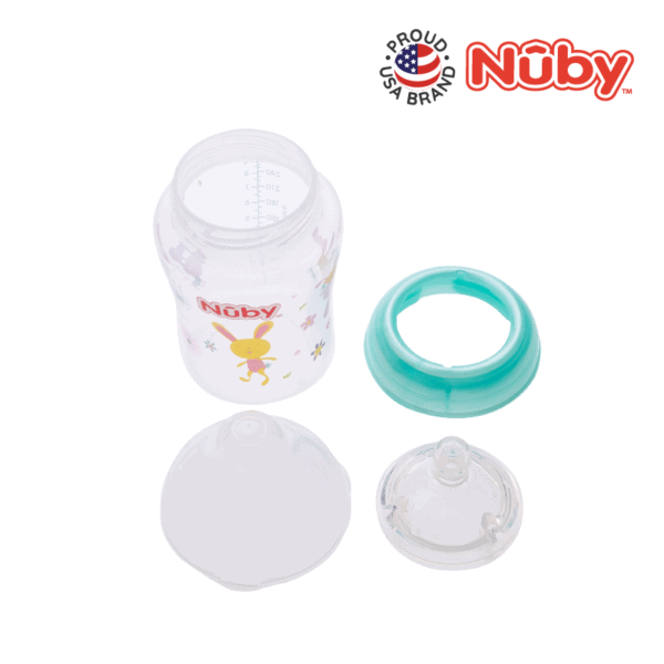 Nuby Natural Touch Printed Bottle With Silicone Nipple- New Prints 270ML/9OZ