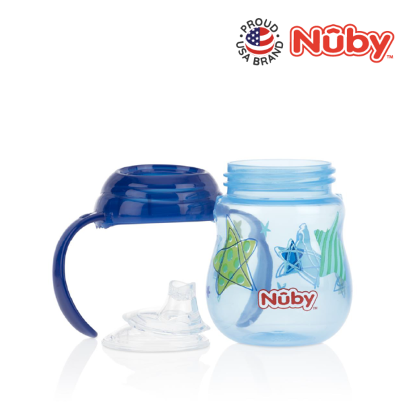 Nuby Designer Pinpoint 2 Handle Clik-It Trainer Cup With Pp Cover Spout Cup 270ML/9OZ