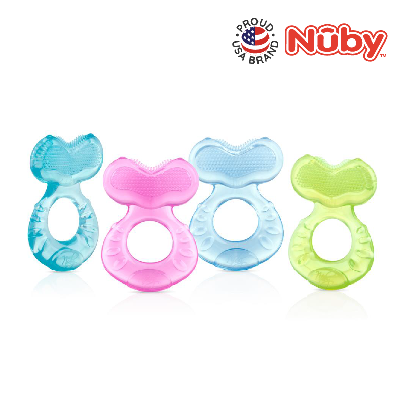 Comfort Silicone Fish Shaped Teether with Teething Bristles and Hygienic Case