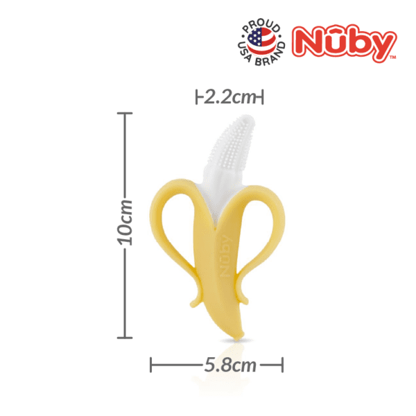 NB782 Nuby Banana Toothbrush with 360 Degree Bristles
