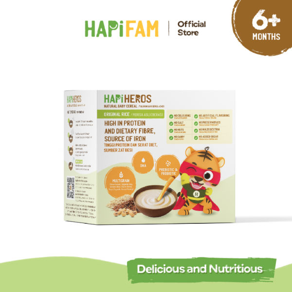 HAPIHEROS Baby Cereal - Original, Hapi Heros Original, instant baby porridge, instant baby cereal, healthy baby food