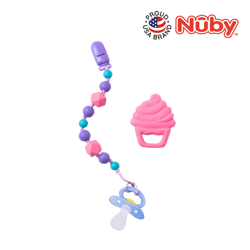 NB93056 1pk Silicone Beaded Pacifinder with Teether Feature 2