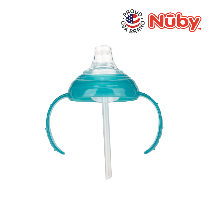 Nuby Designer Pinpoint 2 Handle Clik-It Trainer Cup With Pp Cover Spout Cup 270ML/9OZ,botol air bayi 6 bulan,botol air bayi bpa free