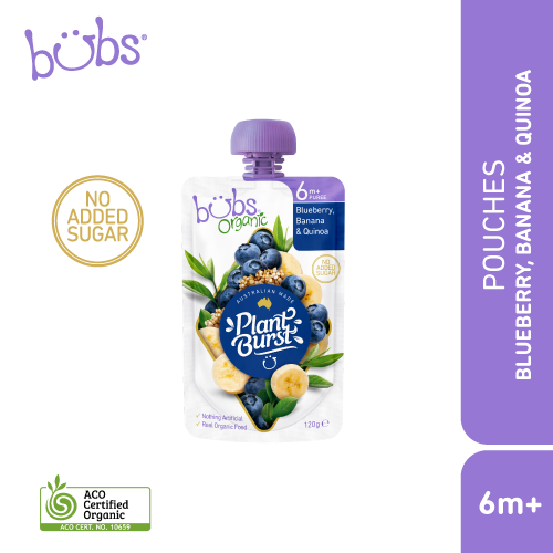 bubs plant burst,organic baby food,instant baby food,healthy baby puree,healthy fruits puree for babies,puree sihat untuk bayi,baby food pouches
