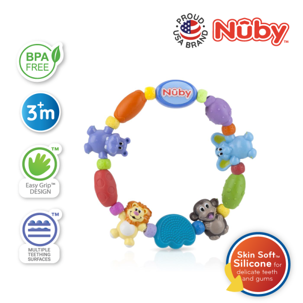 Nuby Loopy Legs Silicone Teether,teething baby toy,baby chew toy,bpa free baby toys,safe baby chew toys,soft baby toys,bpa free teether,loop teether,chain teether,animal teether toys